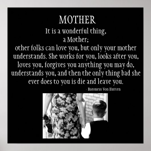Moeder is een geweldig ding poster (Voorkant)