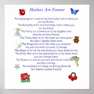 Moeder is eeuwig gedicht poster