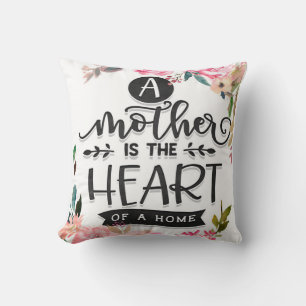 Moeder is het hart van een cadeau thuis, mam Birth Kussen