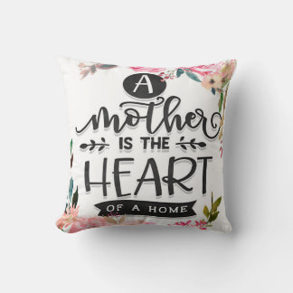 Moeder is het hart van een cadeau thuis, mam Birth Kussen