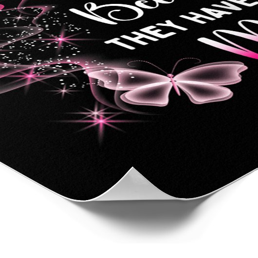 Moeder is mijn beschermengel in de Hemel Memorial  Poster (Hoek)