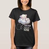 Moeder is op cloud negen Baby shower T-shirt (Voorkant)