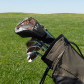 Moeder is te zeggen witte pretentieloze lettertype golfheadcover (Insitu)