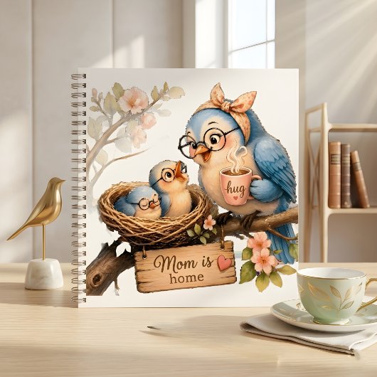 Moeder Is Thuis Vogel Spiraal Notebook Knus Cadeau Notitieboek