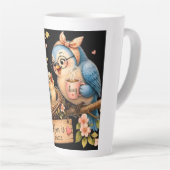 Moeder Is Thuis Zwarte Latte Mok Geschenk (Rechterhoek)