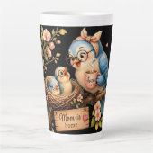 Moeder Is Thuis Zwarte Latte Mok Geschenk (Voorkant)