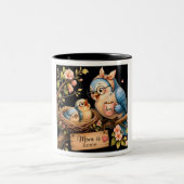 Moeder Is Thuis Zwarte Mok Vogel Cadeau (Center)