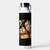 Moeder is thuis Zwarte waterfles Vogel Cadeau (Voorkant)