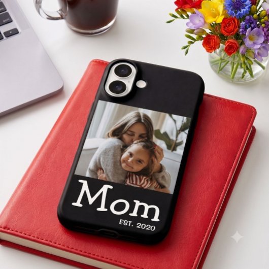 Moeder is zeggen Witte Pret Font Foto Case-Mate iPhone Case
