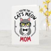 Moeder, je bent de kat van de week Kaart (Gele Bloem)