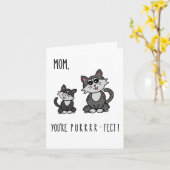 Moeder, je bent poes-perfect! Mooie Moederdag kaar Kaart (Gele Bloem)