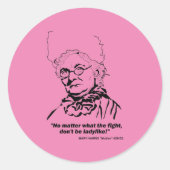 Moeder Jones Quote Ronde Sticker (Voorkant)