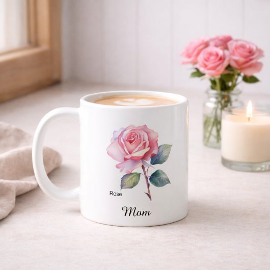 Moeder Juni Geboorte Bloem Roos Koffiemok