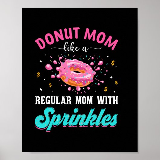 Moeder kan moeder als een gewone moeder met sprink poster (Voorkant)