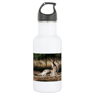 Moeder Kangaroo en Joey Relaxing Waterfles