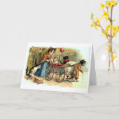  moeder kat en Kittens Moederdag Kaart (Gele Bloem)