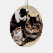Moeder Kat met Kittens · H. Ronner-Knip · Ornament (Rechts)