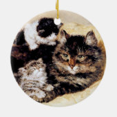 Moeder Kat met Kittens · H. Ronner-Knip · Ornament (Achterkant)