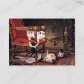 MOEDER KAT SPELEN MET KITTENS VISITEKAARTJE (Achterkant)