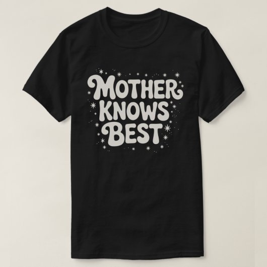Moeder kent het beste zwart t-shirt (Design voorkant)