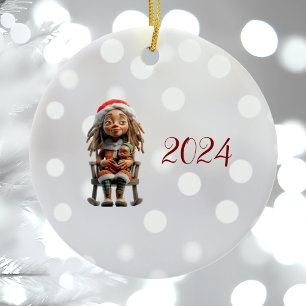 Moeder Kerst I Kerst Elf Keramisch Ornament