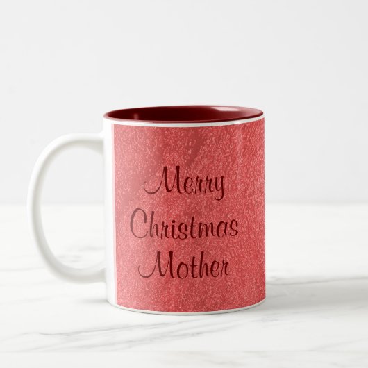 Moeder kerstliefde tweekleurige koffiemok (Links)