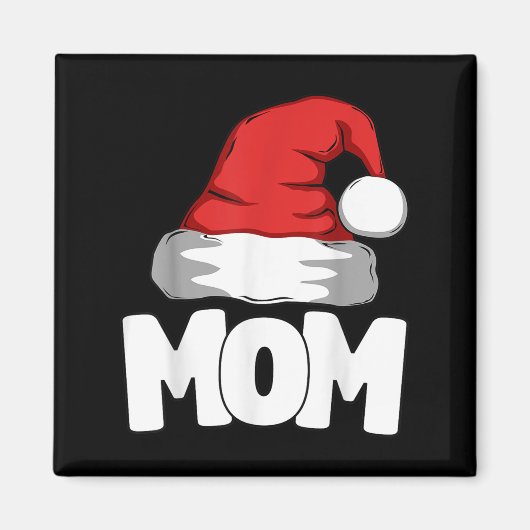 Moeder Kerstman Kerst Matching Familie  Magneet (Voorkant)