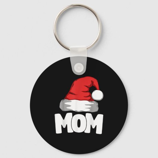 Moeder Kerstman Sinterklaas Matchende Familie Sleutelhanger (Voorkant)