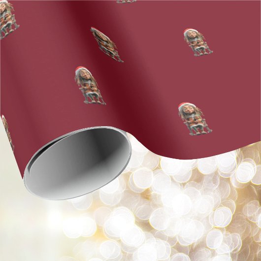 Moeder Kerstmis is inpakpapier