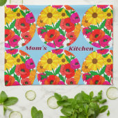 Moeder Keuken Retro Bloem Dopamine Decoratie Theedoek (Gevouwen)