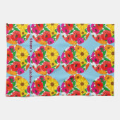 Moeder Keuken Retro Bloem Dopamine Decoratie Theedoek (Horizontaal)