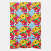 Moeder Keuken Retro Bloem Dopamine Decoratie Theedoek (Verticaal)