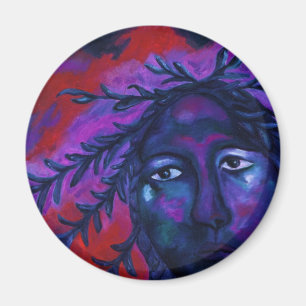 Moeder kijken allemaal - Crimson & Violet Compassi Magneet