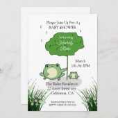Moeder Kikker Love Baby shower Invitation Kaart (Voorkant / Achterkant)