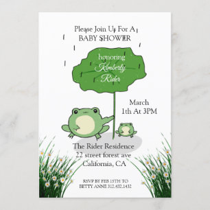 Moeder Kikker Love Baby shower Invitation Kaart