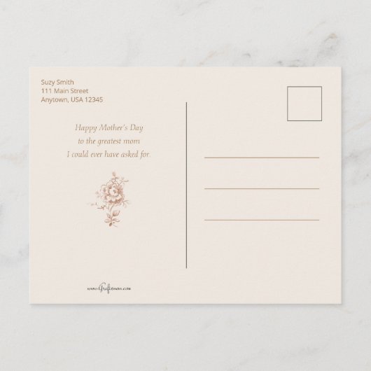  moeder, kind en nieuwe baby feestdagenkaart (Achterkant)