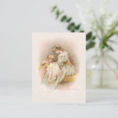  moeder, kind en nieuwe baby feestdagenkaart (Staand voorkant)