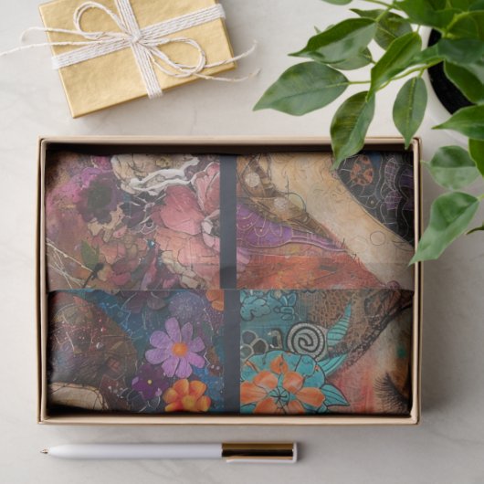 Moeder Kind Kunstenaar Crafting Collage Decoupage Tissuepapier (Geschenk)