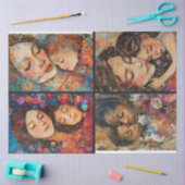 Moeder Kind Kunstenaar Crafting Collage Decoupage  Tissuepapier (Craft)