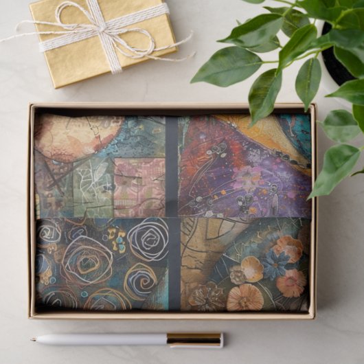 Moeder Kind Kunstenaar Crafting Collage Decoupage Tissuepapier (Geschenk)