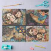 Moeder Kind Kunstenaar Crafting Collage Decoupage Tissuepapier (Craft)