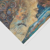 Moeder Kind Kunstenaar Crafting Collage Decoupage Tissuepapier (Detail)