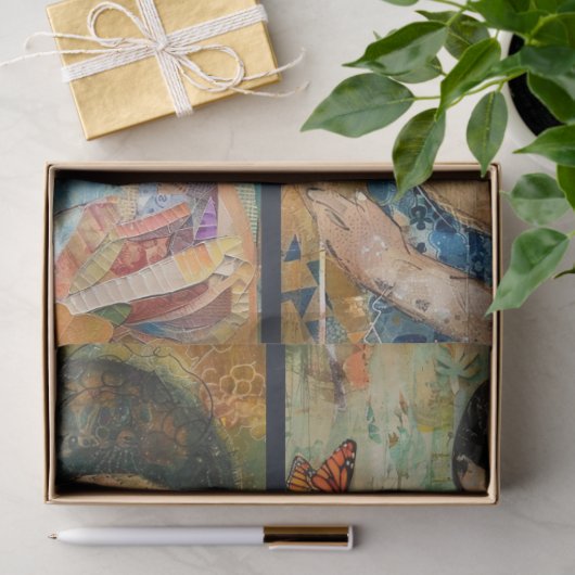 Moeder Kind Kunstenaar Crafting Collage Decoupage  Tissuepapier (Geschenk)