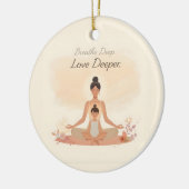 Moeder & Kind Meditatie Sereniteit Kunst Keramisch Ornament (Links)