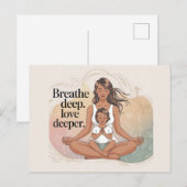 Moeder Kind Mindfulness Meditatie Kunst Briefkaart (Voorkant / Achterkant)