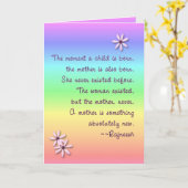 Moeder Kind Moederdag Kaart (Gele Bloem)