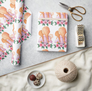 Moeder Kind Puppy Moederdag Cadeaupapier