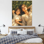 Moeder Kind Vreedzame Natuur Canvas Muurkunst Afdruk (Insitu (Slaapkamer))