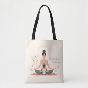 Moeder Kind Yoga Meditatie Kunst Tote Bag