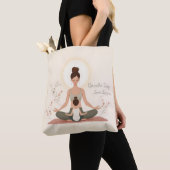 Moeder Kind Yoga Meditatie Kunst Tote Bag (Dichtbij)